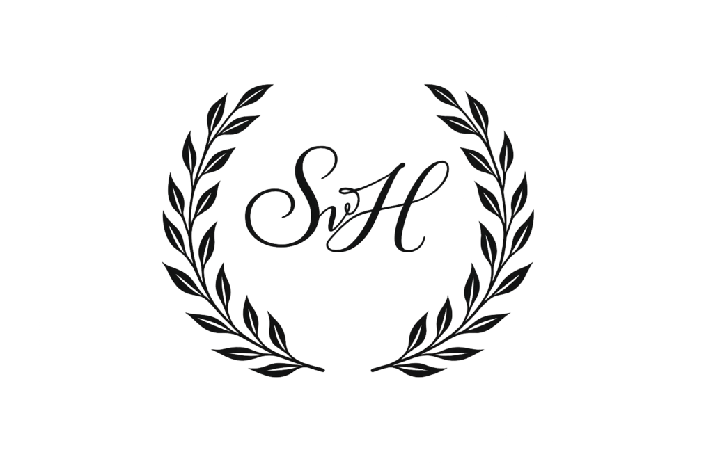 Steven van Holland SvH logo in black with laurel wreath